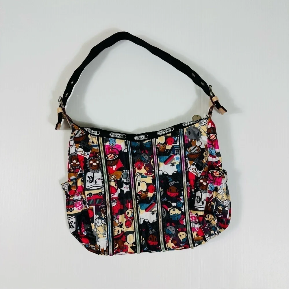 ProSports Purse Bag Colorful Illustrated (TokiDoki inspired) Zippers Adjustable - Picture 2 of 14